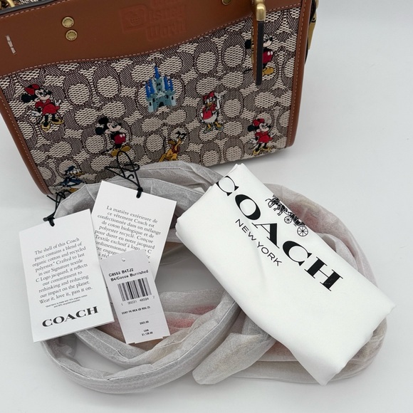 Coach Disney X Coach Rogue Bag 25 Signature Textile Jacquard Mickey Mouse Friend - Picture 10 of 16
